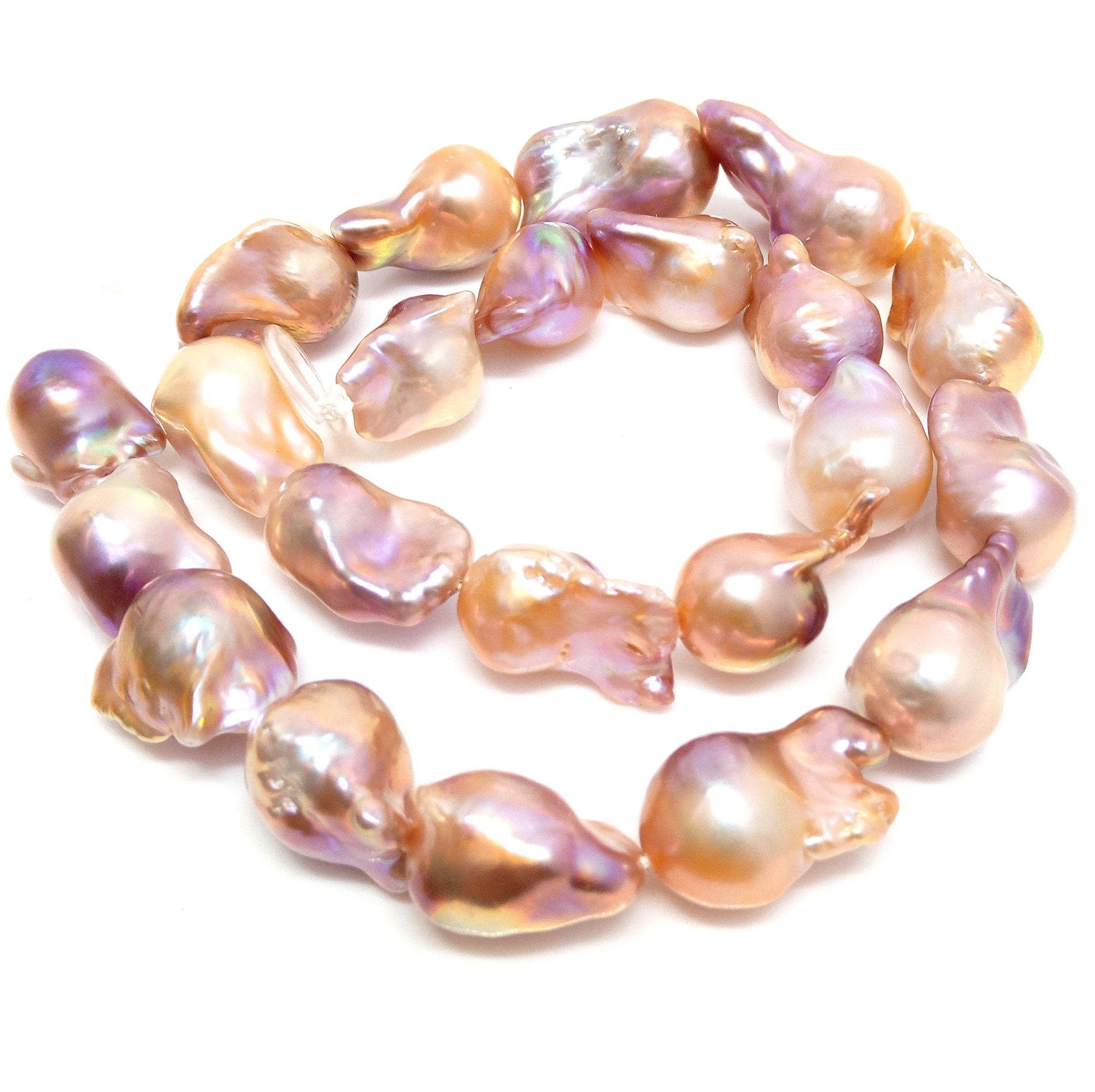 Multicoloured Fireball Pearls Strand